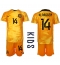Nederland Davy Klaassen #14 Thuis tenue voor kinderen WK 2022 Korte Mouwen (+ broek)