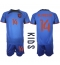 Nederland Davy Klaassen #14 Uit tenue voor kinderen WK 2022 Korte Mouwen (+ broek)