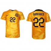 Nederland Denzel Dumfries #22 Thuis tenue WK 2022 Korte Mouwen