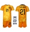 Nederland Frenkie de Jong #21 Thuis tenue voor kinderen WK 2022 Korte Mouwen (+ broek)