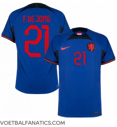 Nederland Frenkie de Jong #21 Uit tenue WK 2022 Korte Mouwen