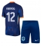 Nederland Jeremie Frimpong #12 Uit tenue voor kinderen EK 2024 Korte Mouwen (+ broek)
