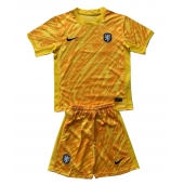 Nederland Keeper Uit tenue voor kinderen EK 2024 Korte Mouwen (+ broek)
