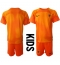 Nederland Keeper Uit tenue voor kinderen WK 2022 Korte Mouwen (+ broek)