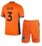 Nederland Matthijs de Ligt #3 Thuis tenue voor kinderen EK 2024 Korte Mouwen (+ broek)
