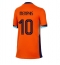 Nederland Memphis Depay #10 Thuis tenue voor Dames EK 2024 Korte Mouwen