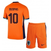 Nederland Memphis Depay #10 Thuis tenue voor kinderen EK 2024 Korte Mouwen (+ broek)
