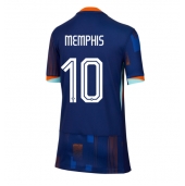 Nederland Memphis Depay #10 Uit tenue voor Dames EK 2024 Korte Mouwen