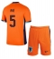 Nederland Nathan Ake #5 Thuis tenue voor kinderen EK 2024 Korte Mouwen (+ broek)