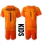 Nederland Remko Pasveer #1 Keeper Uit tenue voor kinderen WK 2022 Korte Mouwen (+ broek)