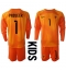 Nederland Remko Pasveer #1 Keeper Uit tenue voor kinderen WK 2022 Lange Mouwen (+ broek)