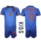 Nederland Steven Berghuis #11 Uit tenue voor kinderen WK 2022 Korte Mouwen (+ broek)