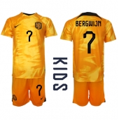 Nederland Steven Bergwijn #7 Thuis tenue voor kinderen WK 2022 Korte Mouwen (+ broek)