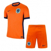 Nederland Thuis tenue voor kinderen EK 2024 Korte Mouwen (+ broek)