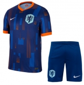 Nederland Uit tenue voor kinderen EK 2024 Korte Mouwen (+ broek)
