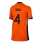 Nederland Virgil van Dijk #4 Thuis tenue voor Dames EK 2024 Korte Mouwen
