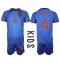 Nederland Virgil van Dijk #4 Uit tenue voor kinderen WK 2022 Korte Mouwen (+ broek)