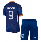 Nederland Wout Weghorst #9 Uit tenue voor kinderen EK 2024 Korte Mouwen (+ broek)