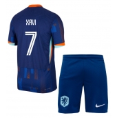 Nederland Xavi Simons #7 Uit tenue voor kinderen EK 2024 Korte Mouwen (+ broek)