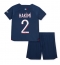 Paris Saint-Germain Achraf Hakimi #2 Thuis tenue voor kinderen 2023-24 Korte Mouwen (+ broek)