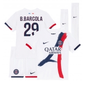 Paris Saint-Germain Bradley Barcola #29 Uit tenue voor kinderen 2025-26 Korte Mouwen (+ broek)