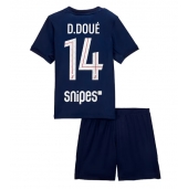 Paris Saint-Germain Desire Doue #14 Thuis tenue voor kinderen 2025-26 Korte Mouwen (+ broek)