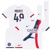 Paris Saint-Germain Ibrahim Mbaye #49 Uit tenue voor kinderen 2025-26 Korte Mouwen (+ broek)