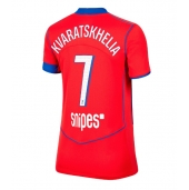 Paris Saint-Germain Khvicha Kvaratskhelia #7 Derde tenue voor Dames 2025-26 Korte Mouwen