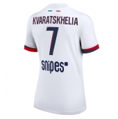 Paris Saint-Germain Khvicha Kvaratskhelia #7 Uit tenue voor Dames 2025-26 Korte Mouwen