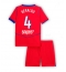 Paris Saint-Germain Lucas Beraldo #4 Derde tenue voor kinderen 2025-26 Korte Mouwen (+ broek)