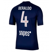 Paris Saint-Germain Lucas Beraldo #4 Thuis tenue 2025-26 Korte Mouwen
