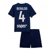 Paris Saint-Germain Lucas Beraldo #4 Thuis tenue voor kinderen 2025-26 Korte Mouwen (+ broek)