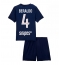 Paris Saint-Germain Lucas Beraldo #4 Thuis tenue voor kinderen 2025-26 Korte Mouwen (+ broek)