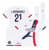 Paris Saint-Germain Lucas Hernandez #21 Uit tenue voor kinderen 2025-26 Korte Mouwen (+ broek)