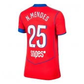 Paris Saint-Germain Nuno Mendes #25 Derde tenue voor Dames 2025-26 Korte Mouwen