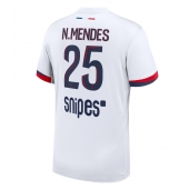 Paris Saint-Germain Nuno Mendes #25 Uit tenue 2025-26 Korte Mouwen
