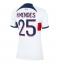 Paris Saint-Germain Nuno Mendes #25 Uit tenue voor Dames 2023-24 Korte Mouwen