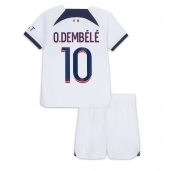 Paris Saint-Germain Ousmane Dembele #10 Uit tenue voor kinderen 2023-24 Korte Mouwen (+ broek)