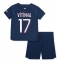 Paris Saint-Germain Vitinha Ferreira #17 Thuis tenue voor kinderen 2023-24 Korte Mouwen (+ broek)