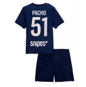 Paris Saint-Germain Willian Pacho #51 Thuis tenue voor kinderen 2025-26 Korte Mouwen (+ broek)