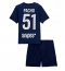 Paris Saint-Germain Willian Pacho #51 Thuis tenue voor kinderen 2025-26 Korte Mouwen (+ broek)