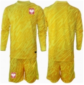 Polen Keeper Thuis tenue voor kinderen EK 2024 Lange Mouwen (+ broek)