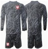 Polen Keeper Uit tenue voor kinderen EK 2024 Lange Mouwen (+ broek)