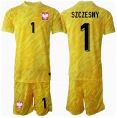 Polen Wojciech Szczesny #1 Keeper Thuis tenue voor kinderen EK 2024 Korte Mouwen (+ broek)