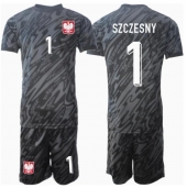 Polen Wojciech Szczesny #1 Keeper Uit tenue voor kinderen EK 2024 Korte Mouwen (+ broek)