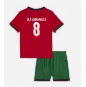 Portugal Bruno Fernandes #8 Thuis tenue voor kinderen EK 2024 Korte Mouwen (+ broek)