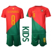 Portugal Bruno Fernandes #8 Thuis tenue voor kinderen WK 2022 Korte Mouwen (+ broek)