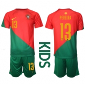 Portugal Danilo Pereira #13 Thuis tenue voor kinderen WK 2022 Korte Mouwen (+ broek)