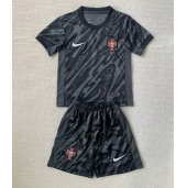 Portugal Keeper Uit tenue voor kinderen EK 2024 Korte Mouwen (+ broek)