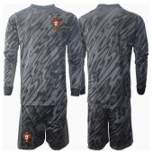 Portugal Keeper Uit tenue voor kinderen EK 2024 Lange Mouwen (+ broek)